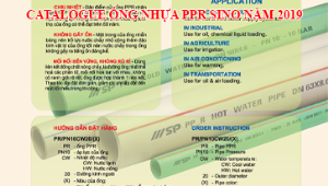 Catalogue ống nhựa PPr SINO năm 2019